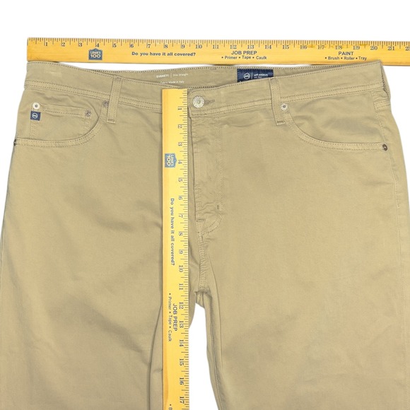 Adriano Goldschmied Pants Men's Brown Everett Slim Straight Chino‎ Italy 40x32 - Picture 6 of 16